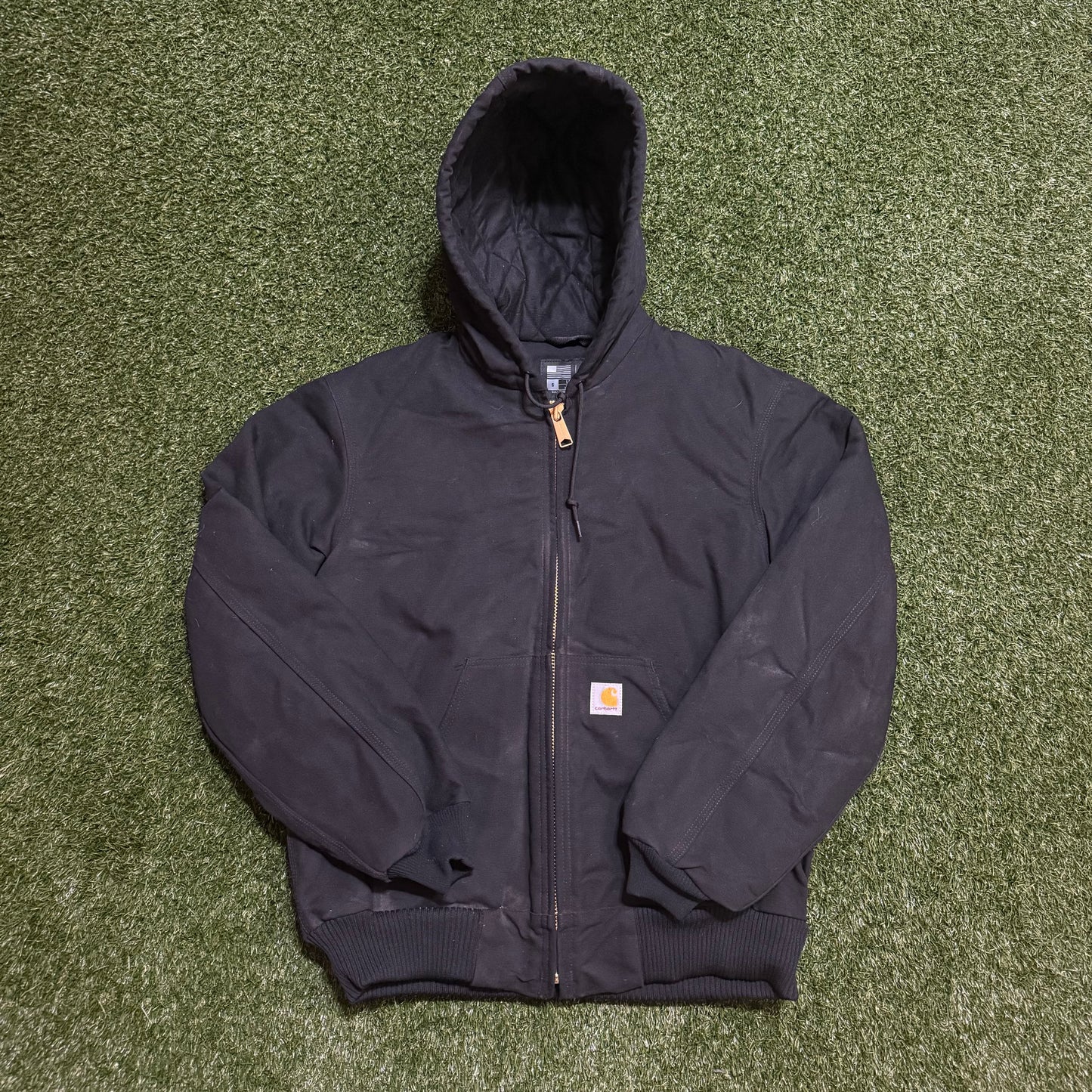 Carhartt 0J0140-M Black Canvas Jacket Hoodie - S