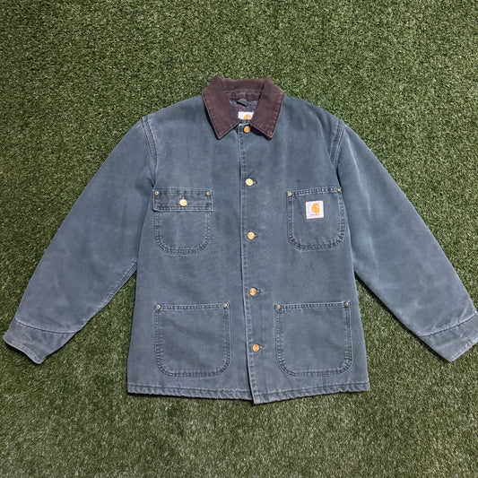 Vintage Carhartt Chore Jacket Blanket Lined CB1043 Hunter Green - S