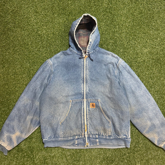 Carhartt Denim Hoodie Jacket J08 DST - Tall XL
